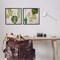 Stupell Industries Monstera Stamped Palm Leaves 2 pc Framed Giclee Wall Art Set Design by Lanie Loreth